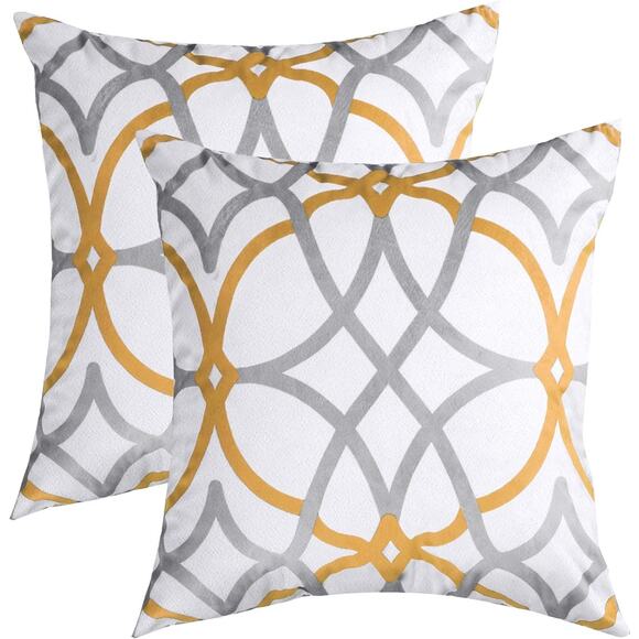 Elegant Gold and Gray Decorative Pillow Set - Picture 2 of 6